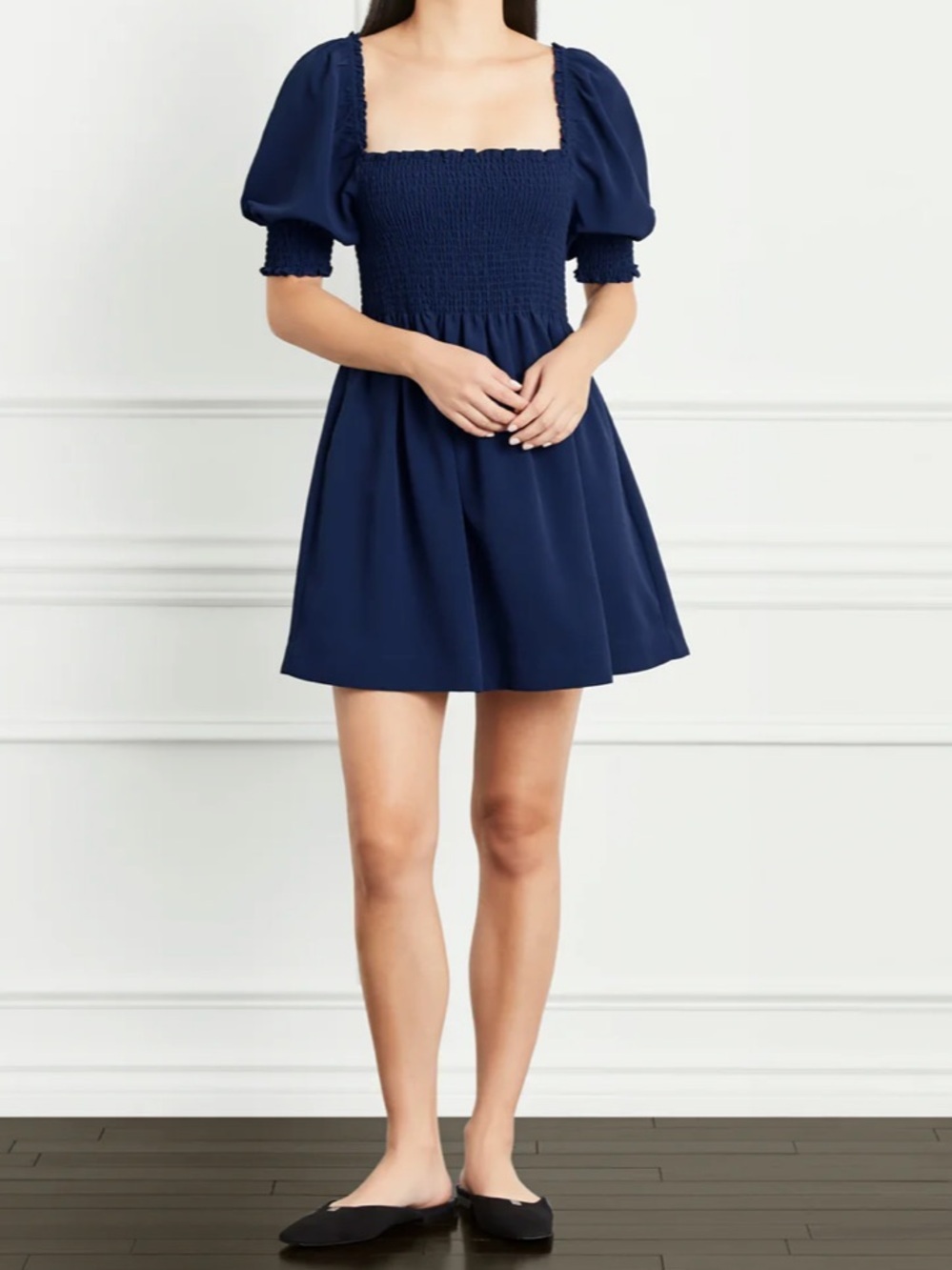 Nwt The Athena Nap Dress navy crepe summer $168 mini party preppy resort classic